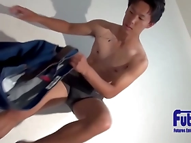 A member of a school sports team gets a big dick in his mouth and starts to moan.