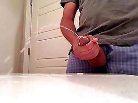 Asian mans incredible solo scene with huge cumshot
