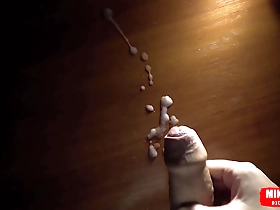 Straight and uncut men cum on the table in this compilation.