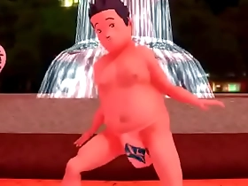 Japanese gay dance in 3D is hot!
