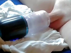 Gay masturbation with sex toys and cum fetish exploration