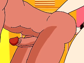 Gay cartoon with hot scenes of oral sex and analingus.