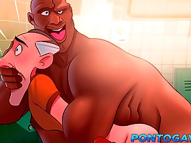 Hentai gay scenes with a basketball player in action.