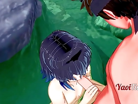 Kiba and Inosuke’s hot encounter in a Yaoi Hentai