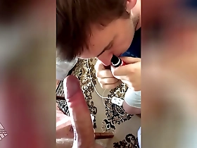 Young Russian gay gives deep blow job