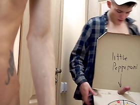 Gay collegians Casey Donovan and David Galager in steamy pizza deliveryman scene