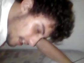 Gay men having intense orgasm