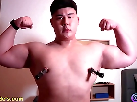 Korean beef gets muscle worship and nipple play