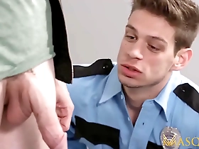 Gay police officer Michael Del Ray has rough sex with Jack Hunter
