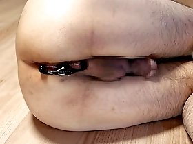 Asian man masturbates using an Aneros prostate massager and has an orgasm without even touching it.