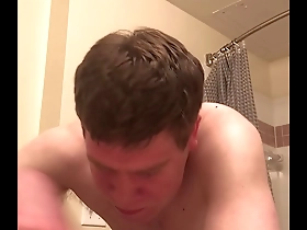 A gay man spanking himself so hard in 2020 that his buttocks are shaking.