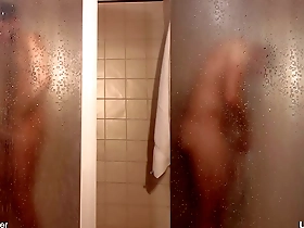 Voyeuristic peek into the shower area after gay sex