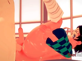 Tanjiro the twink gets it hard with Inosuke in 3D Yaoi Hentai