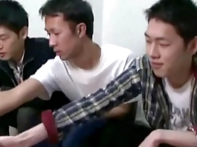 Young Takeshi has a dirty orgasm at a gay bar