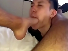 Gay Asian boy as a foot slave