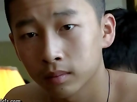 Straight Chinese men with big cocks giving hand jobs