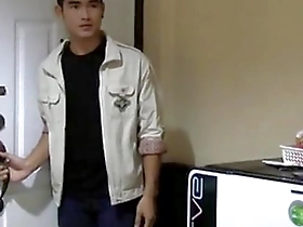 Hot Asian man goes solo in gay porn video