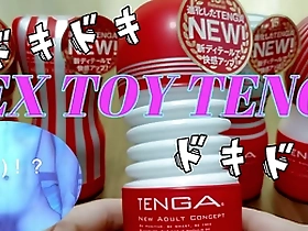 Young and horny Japanese boys solo game in pink lighting