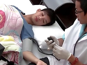Gay couple’s doctor examination turns into a kinky encounter.