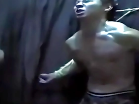 Asian soldier in BDSM roleplay
