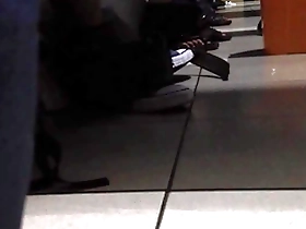 Discreet sniffing of penis in public restroom in Vietnam