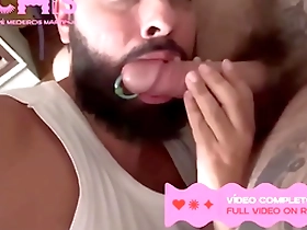 Amateur gay blowjob with a twist: piercing and body modification