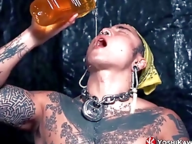 Yoshi Kawasakis hardcore solo fetish scene with pee and masturbation