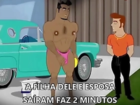 Gay animation artist draws big ass in porn classroom