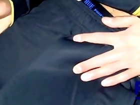 Gay amateur Japanese star gets it hard in the ass in a public park at night.