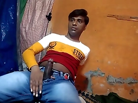 Single boy showing off his big dick and naked body