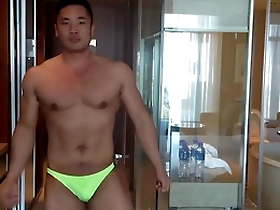 Tony, the hunky Asian male model, indulges in self-pleasure