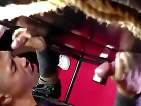 Japanese gay gloryhole fun with cum and bukkake