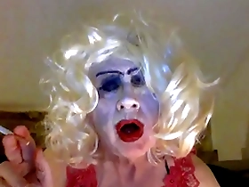 Sissy slut Sarah's craving for cock and her encounter with a mature, smoking transgender woman