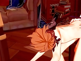 Sissy crossdress gets pounded in Genshin Impact Yaoi game porn
