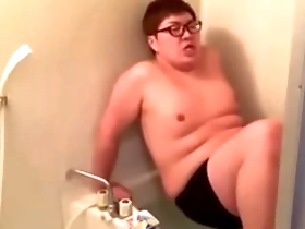 A decadent Japanese gay boy in action