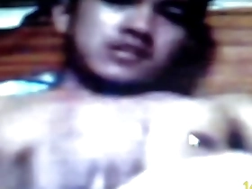 A single Asian man pleasuring himself.
