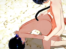 Yaoi - Catboy x Foxboy bareback twice - Sissy crossdress Japanese Asian Manga Anime Film  Game Porn Gay